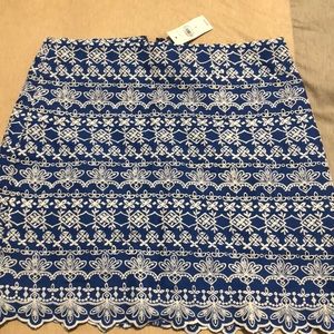 Blue and white skirt